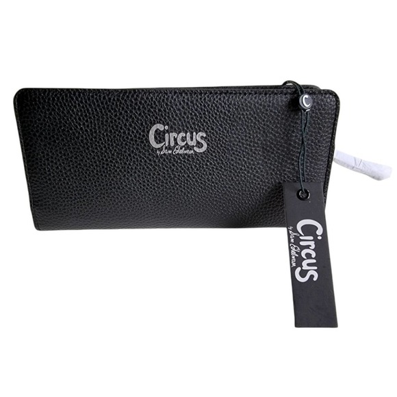 🛑 2 / $40 Sale! SAM Edelman - Circus Niccolla Slim Black Wallet NWT - Picture 1 of 7